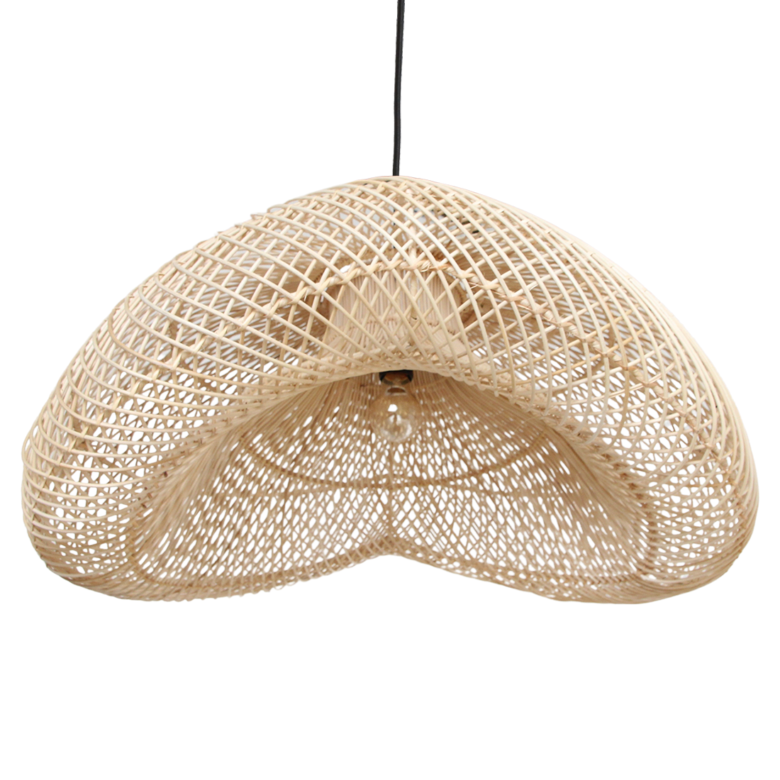 Maze Organic XL rattan pendant light - Ø 75 x 31 cm