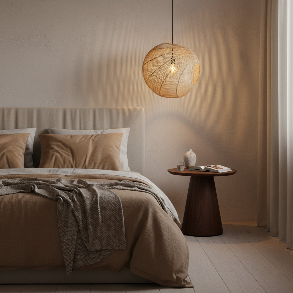 Luna Rattan Sphere Pendant Light - 50 x 52 x 50 cm