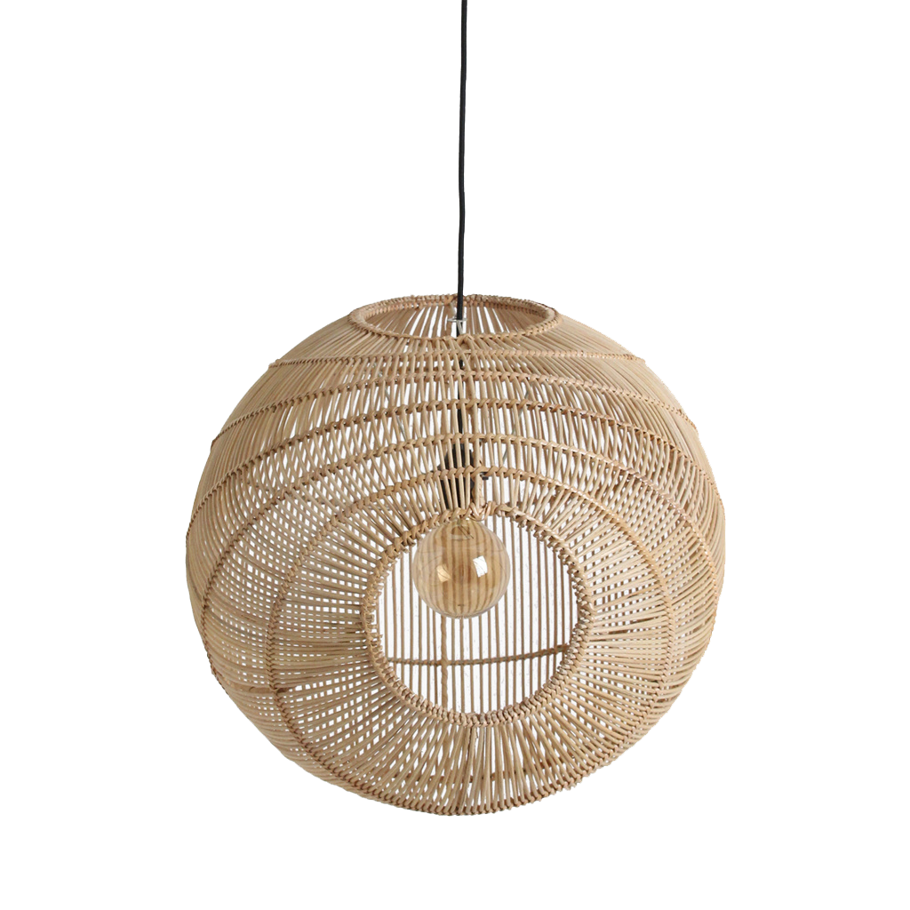 Luna Rattan Sphere Pendant Light - 50 x 52 x 50 cm