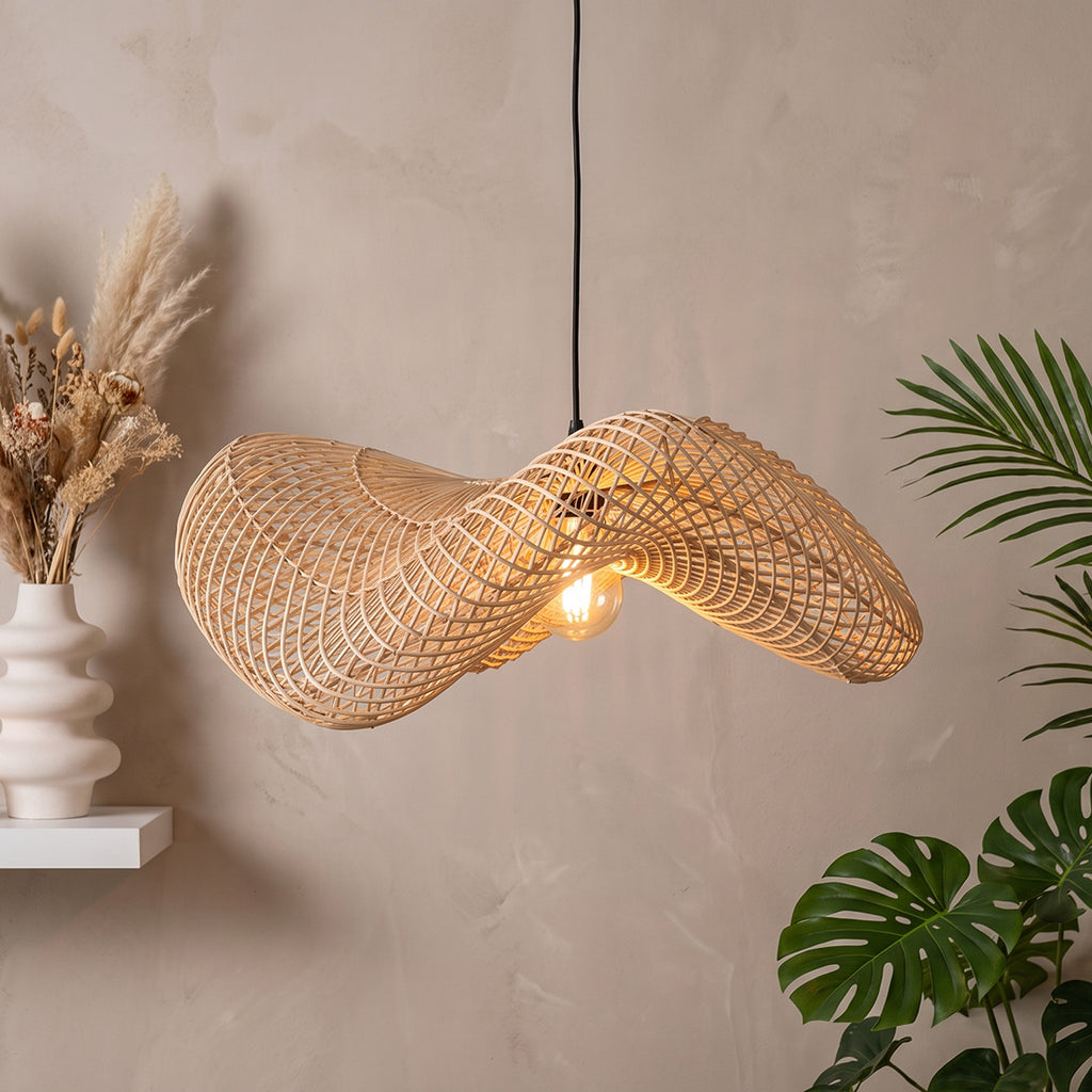 Suspension Wave en rotin - Élégance Naturelle pour Votre Intérieur