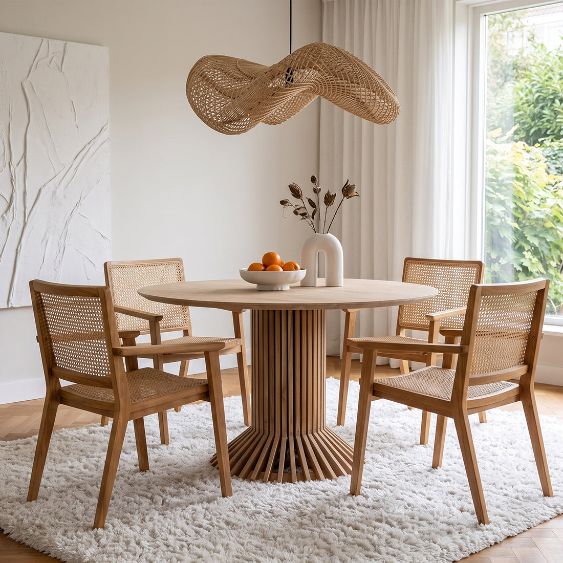 Suspension Wave en rotin - Élégance Naturelle pour Votre Intérieur