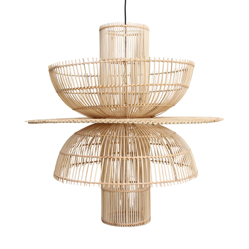 Suspension Saturn en rotin - Ø 65 x 63 cm