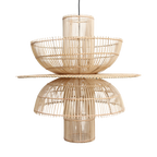 Suspension Saturn en rotin - Ø 65 x 63 cm