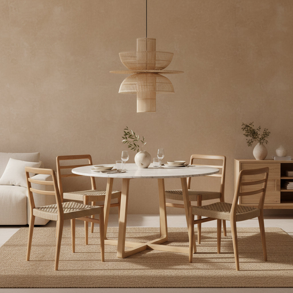 Saturn rattan pendant light - Ø 65 x 63 cm