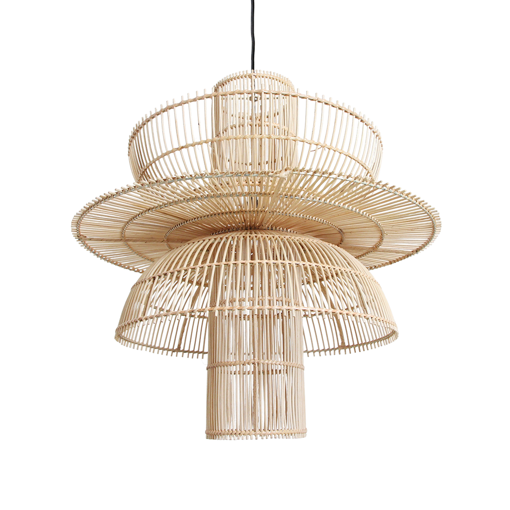 Suspension Saturn en rotin - Ø 65 x 63 cm