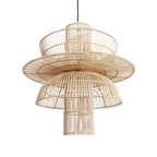 Suspension Saturn en rotin - Ø 65 x 63 cm