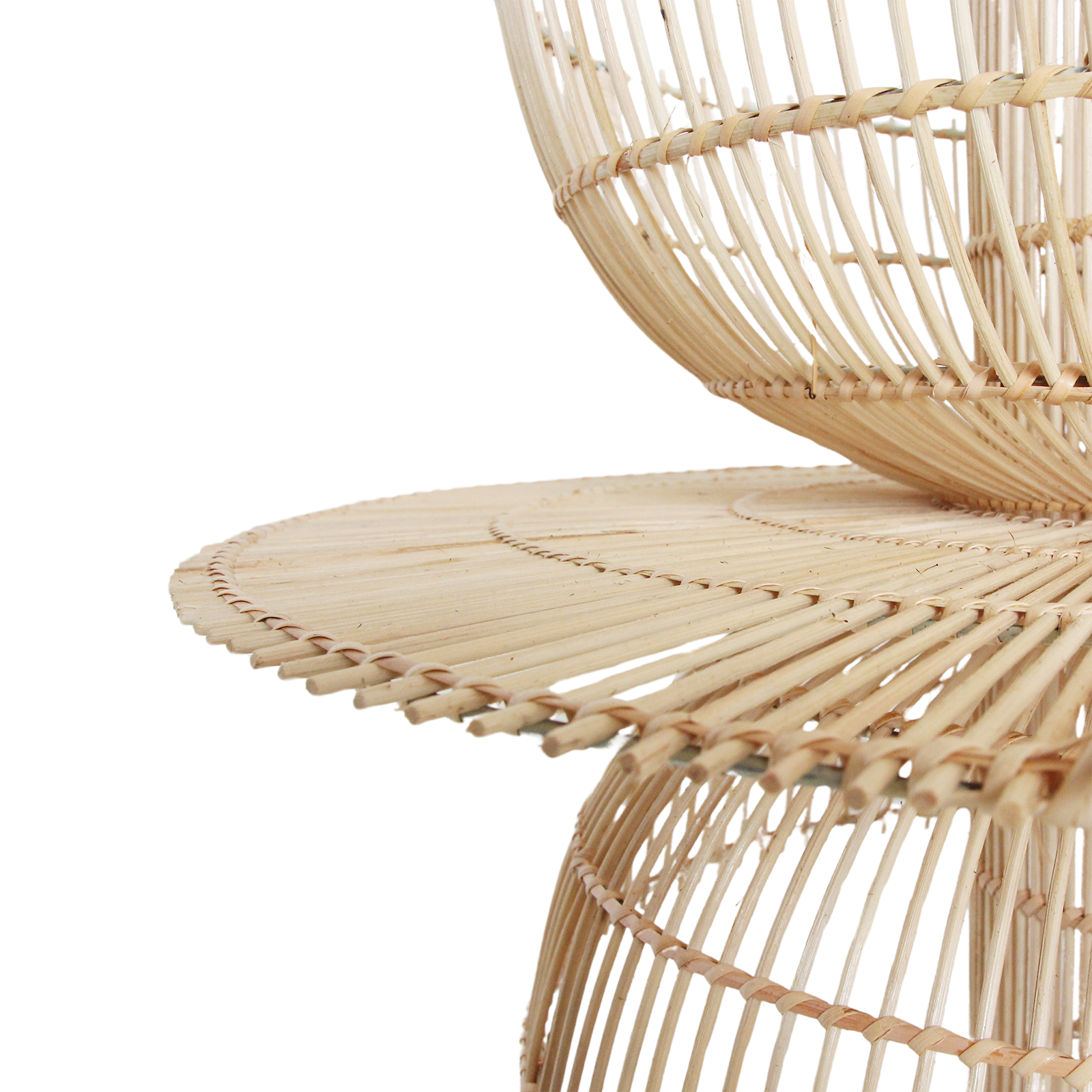 Suspension Saturn en rotin - Ø 65 x 63 cm