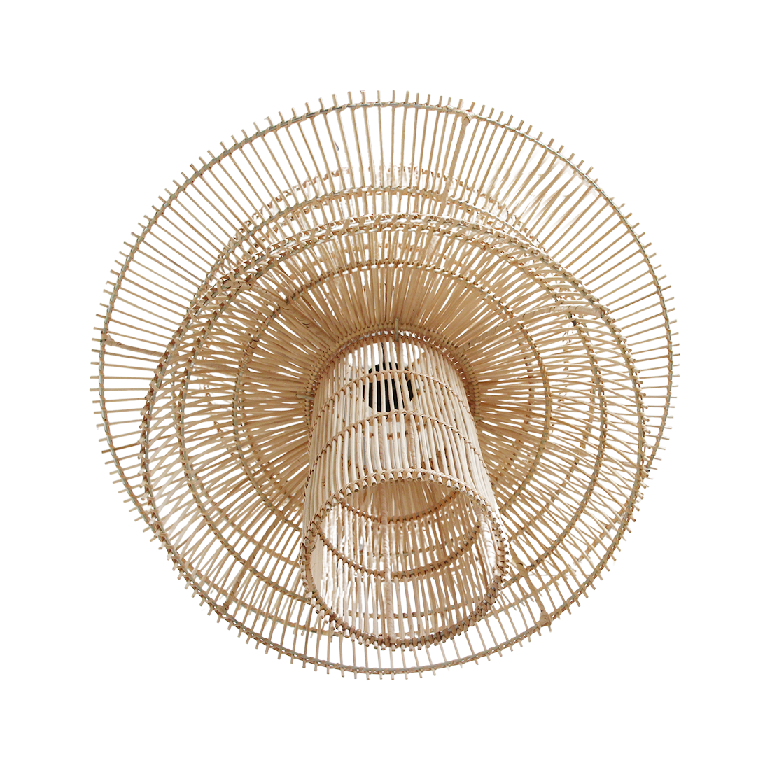 Suspension Saturn en rotin - Ø 65 x 63 cm