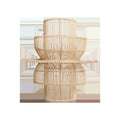 Lampe murale Saturn en rotin - 33 x 52 x 55 cm Raw Materials