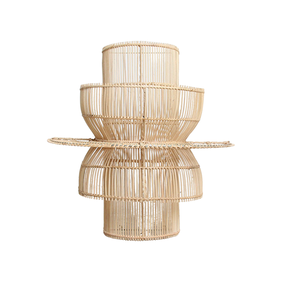 Lampe murale Saturn en rotin - 33 x 52 x 55 cm