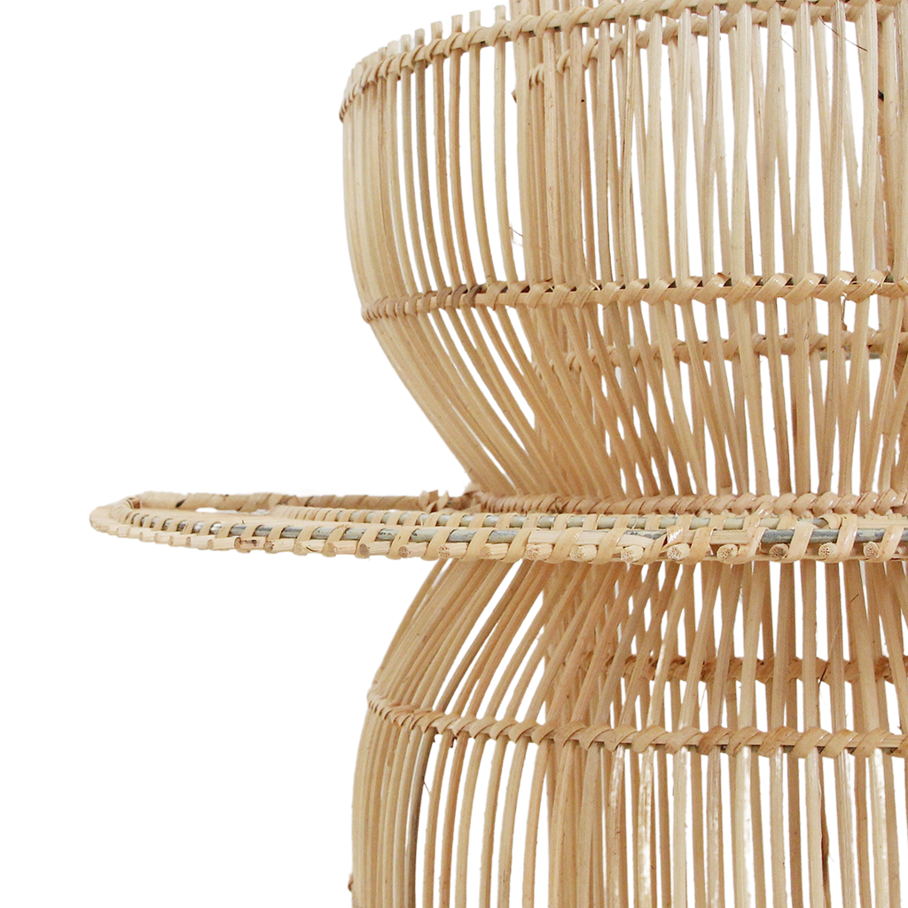 Saturn rattan wall lamp - 33 x 52 x 55 cm