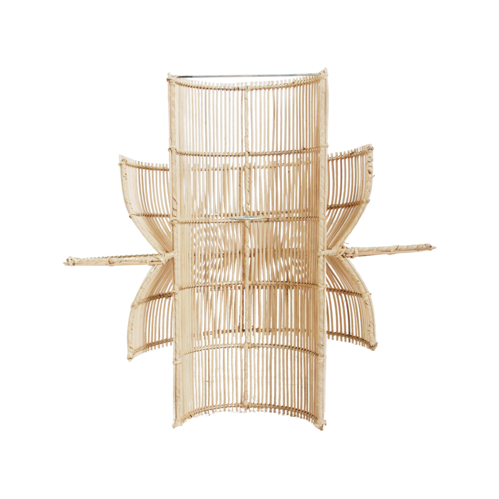Saturn rattan wall lamp - 33 x 52 x 55 cm