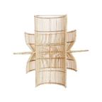 Saturn rattan wall lamp - 33 x 52 x 55 cm