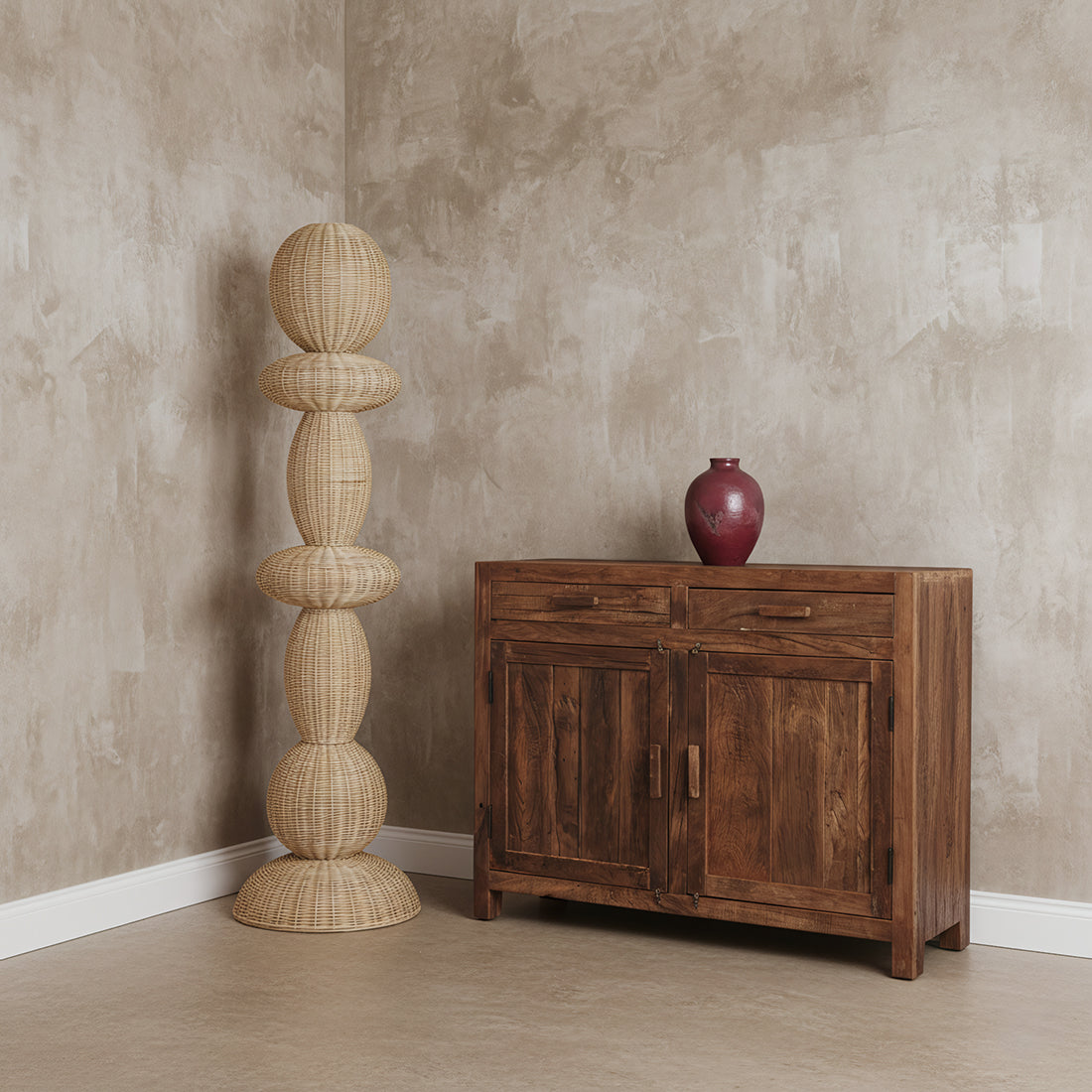 Lampadaire en rotin Tao - 175 cm