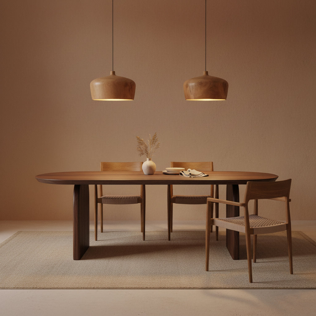 Sirocco suspension en teck Dome - Ø 30 x 20 cm