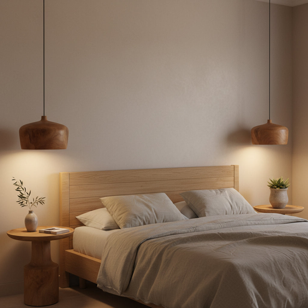 Sirocco Teak Dome Pendant Light - Ø 30 x 20 cm