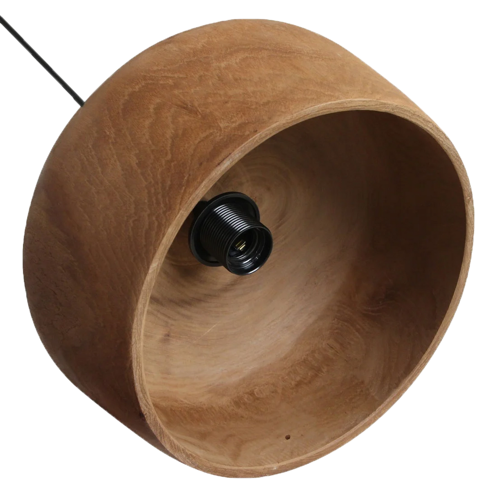 Sirocco Teak Dome Pendant Light - Ø 30 x 20 cm