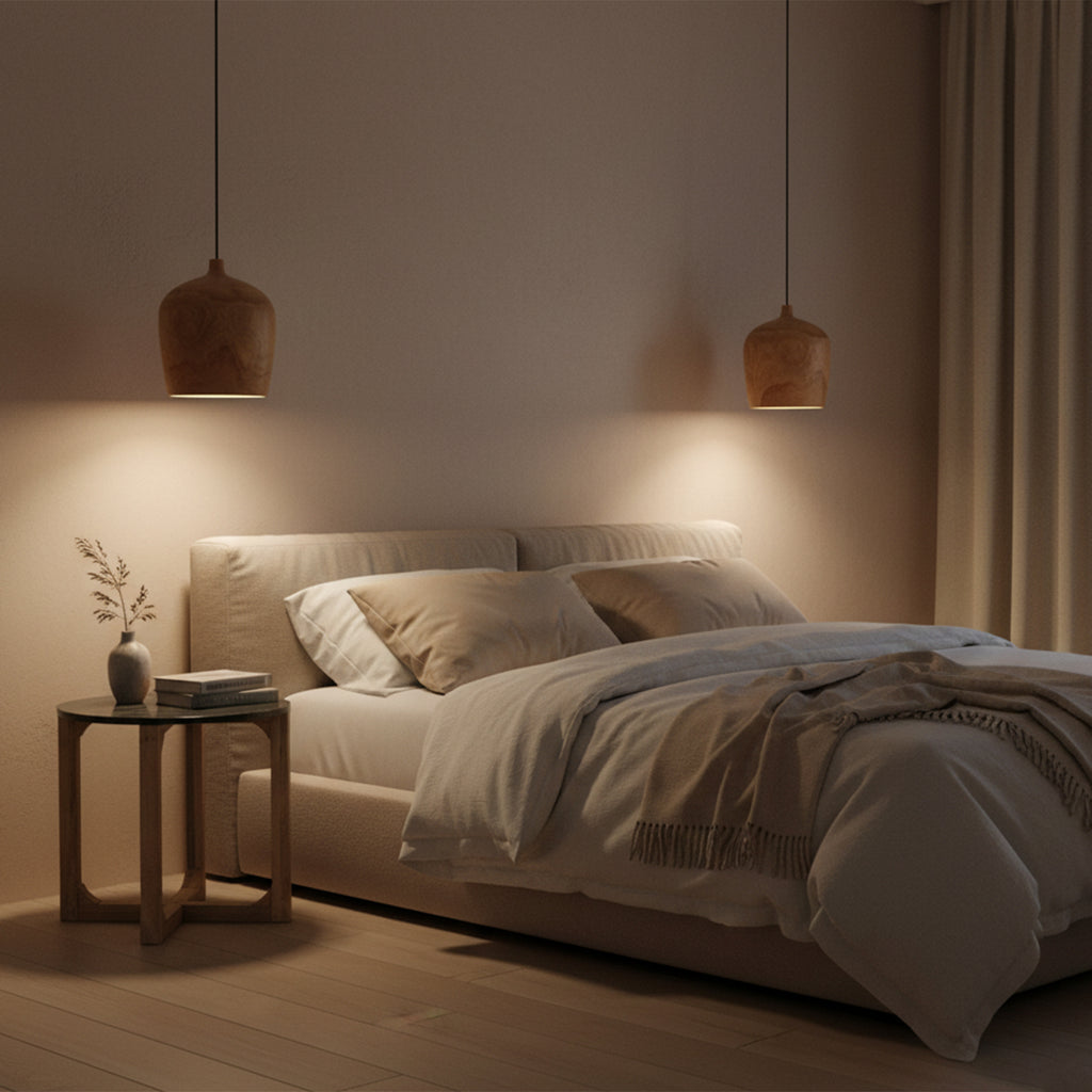 Sirocco Bottle Teak Pendant Light - Ø 25 x 28 cm