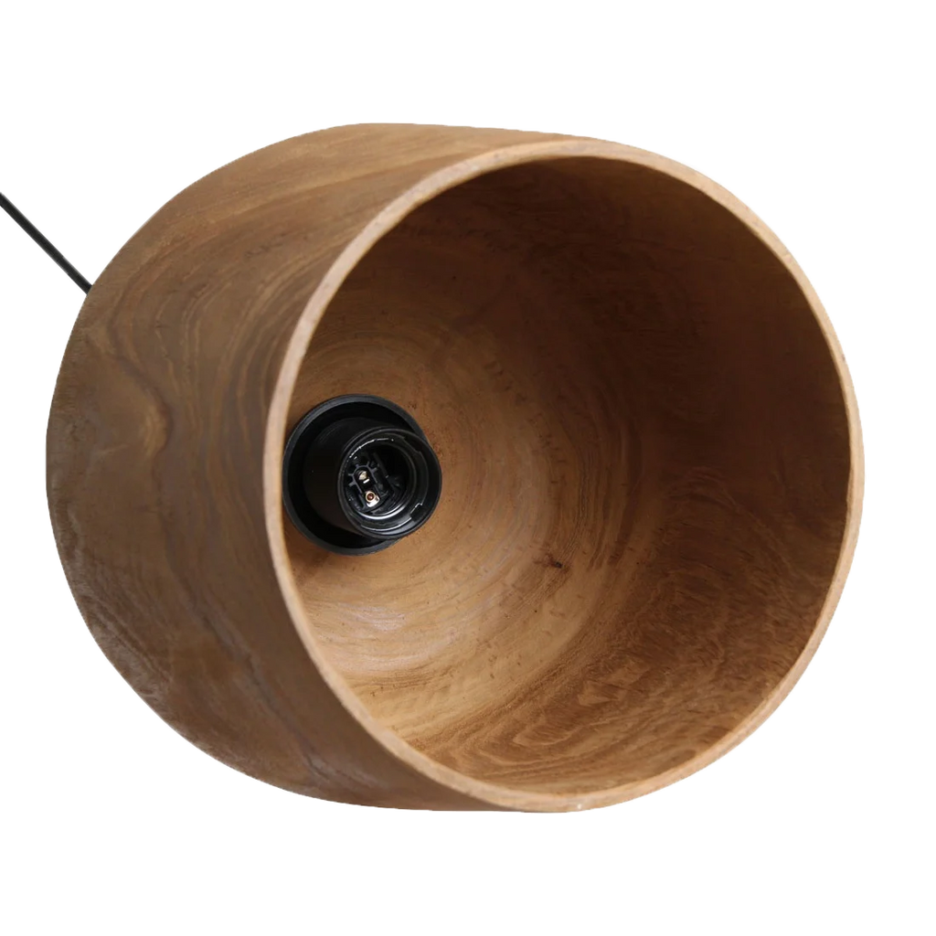 Sirocco Bottle Teak Pendant Light - Ø 25 x 28 cm