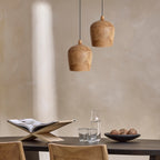 Sirocco Bottle Teak Pendant Light - Ø 25 x 28 cm