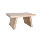 Natural mango wood side table/stool - 40x25x20 cm