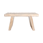 Natural mango wood side table/stool - 40x25x20 cm