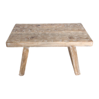Natural mango wood side table/stool - 40x25x20 cm