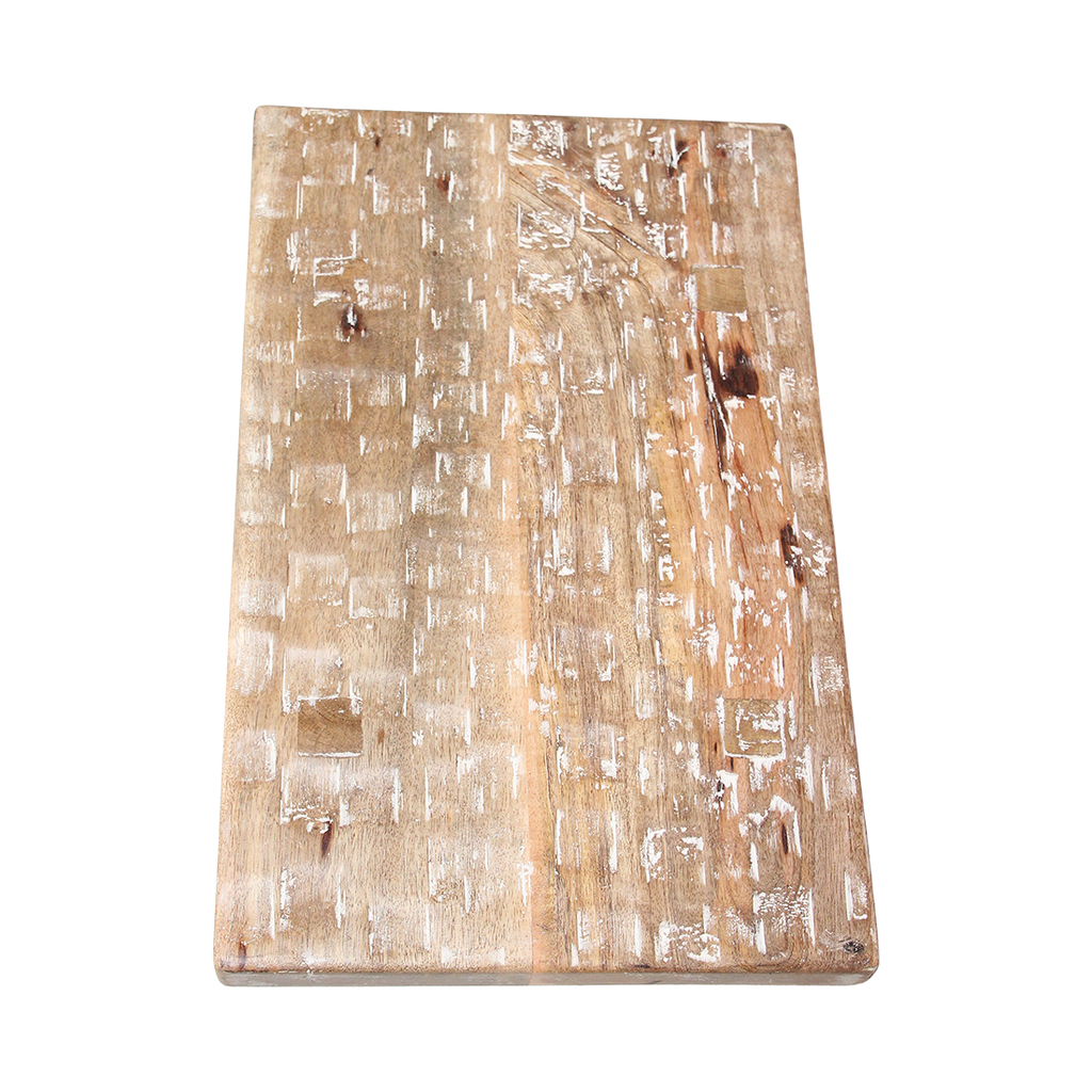 Natural mango wood side table/stool - 40x25x20 cm