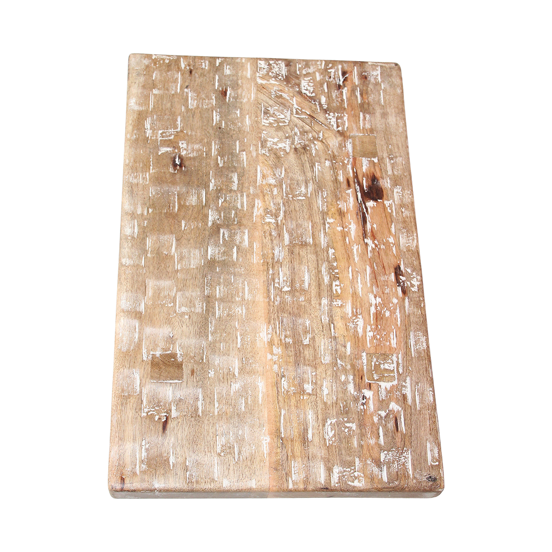 Table d'appoint/tabouret en bois de manguier naturel - 40x25x20 cm