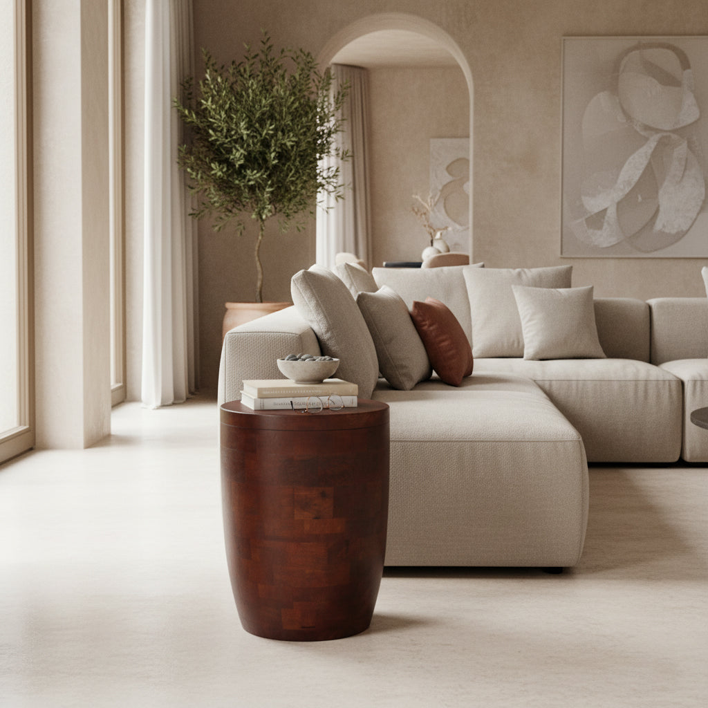 Pacific Tuvalu Mango Wood Stool/Side Table
