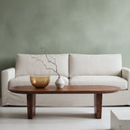 Brown round-edge coffee table