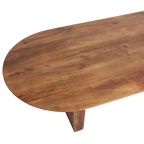 Brown round-edge coffee table