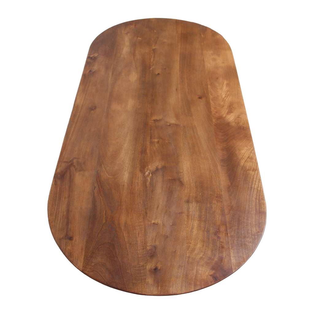 Brown round-edge coffee table