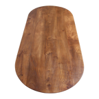 Brown round-edge coffee table