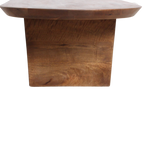 Brown round-edge coffee table