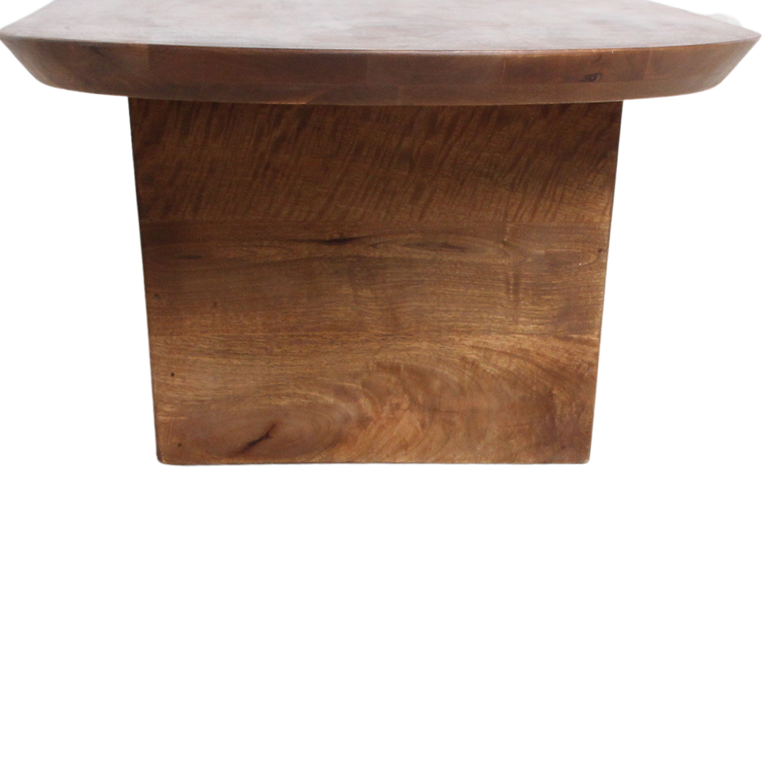Brown round-edge coffee table