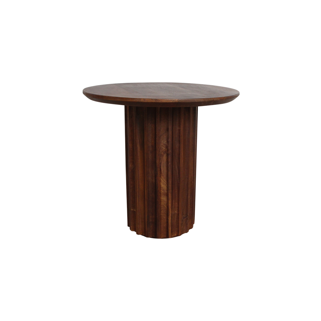 Brown Inverted Bullnose Side Table Ø 50 cm
