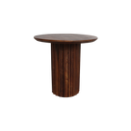 Brown Inverted Bullnose Side Table Ø 50 cm