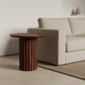 Brown Inverted Bullnose Side Table Ø 50 cm