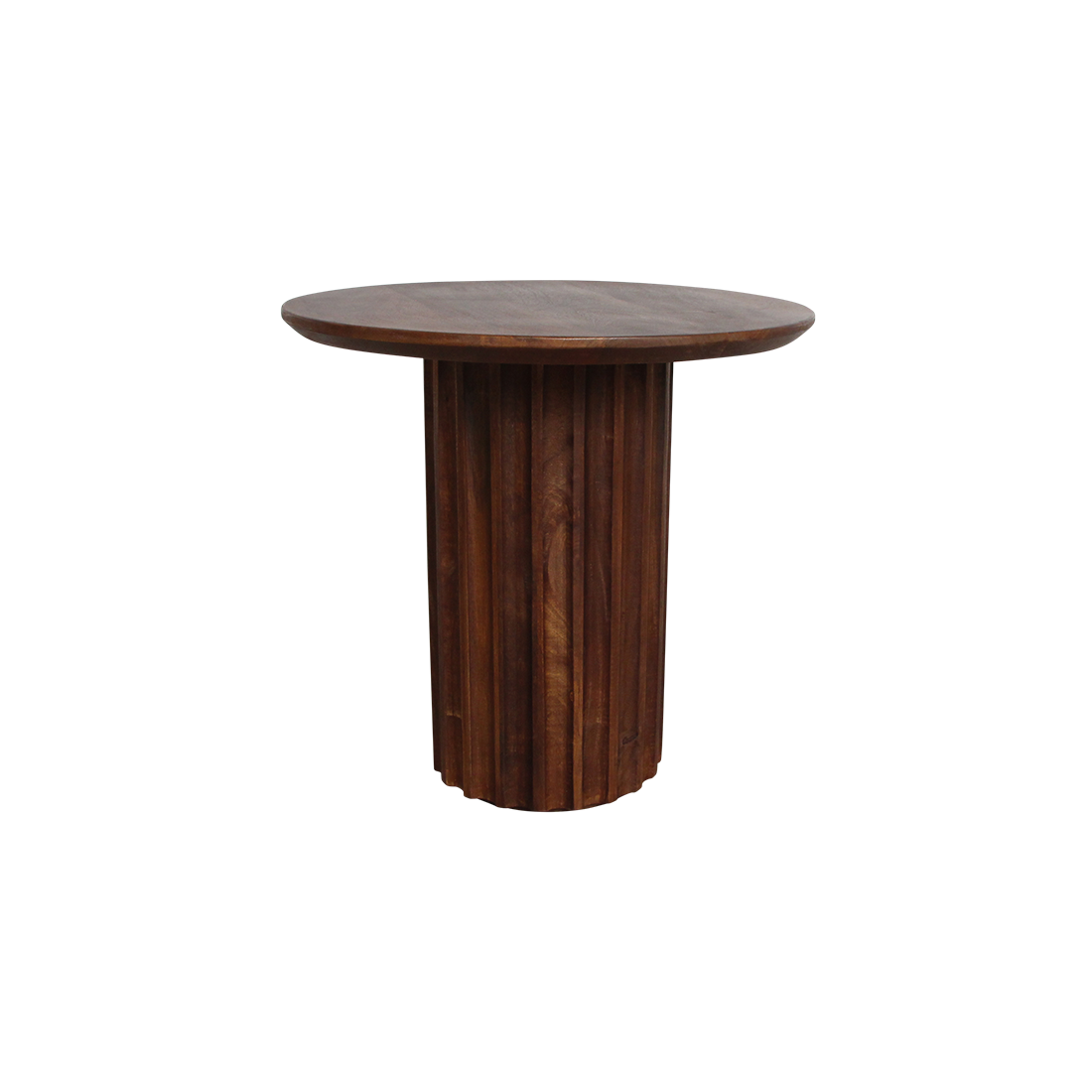 Brown Inverted Bullnose Side Table Ø 50 cm