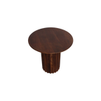 Brown Inverted Bullnose Side Table Ø 50 cm