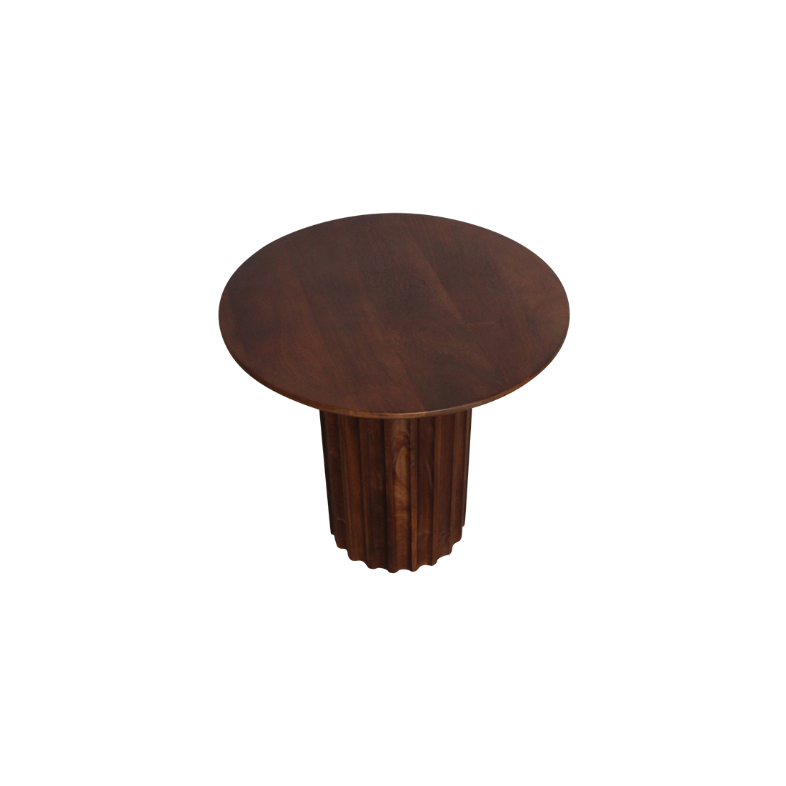 Brown Inverted Bullnose Side Table Ø 50 cm