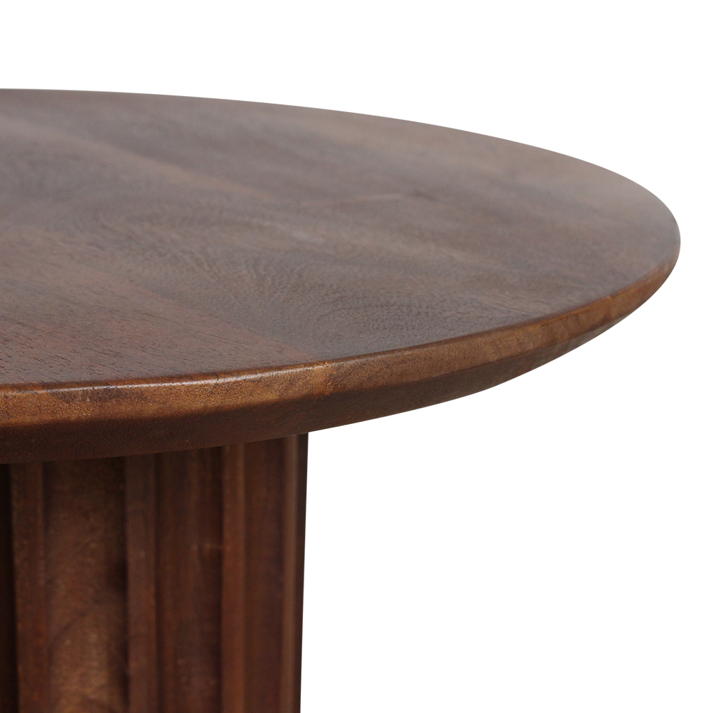 Brown Inverted Bullnose Side Table Ø 50 cm