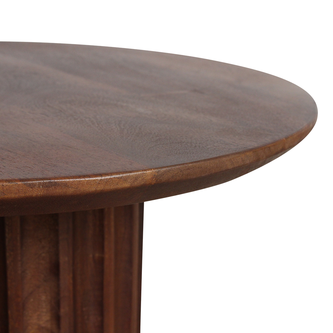 Brown Inverted Bullnose Side Table Ø 50 cm