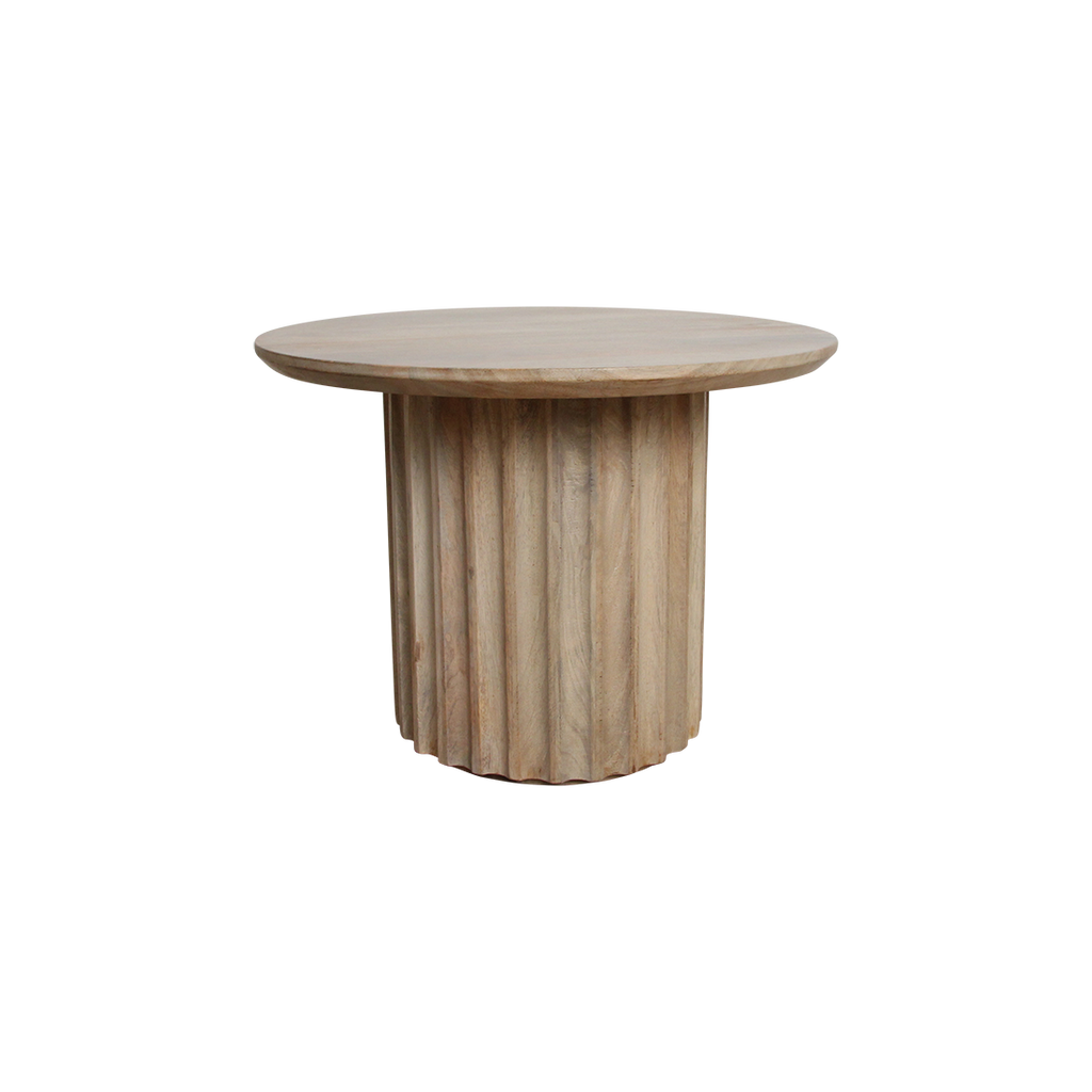 Bullnose Inverted Side Table, natural finish Ø 55 cm