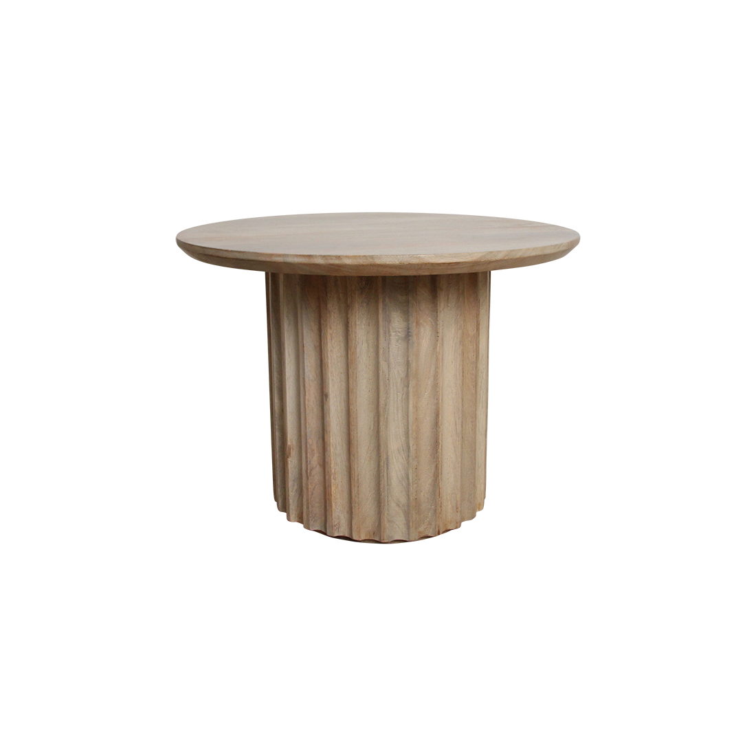 Table d'appoint Bullnose inversée, finition naturelle Ø 55 cm