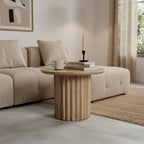 Bullnose Inverted Side Table, natural finish Ø 55 cm