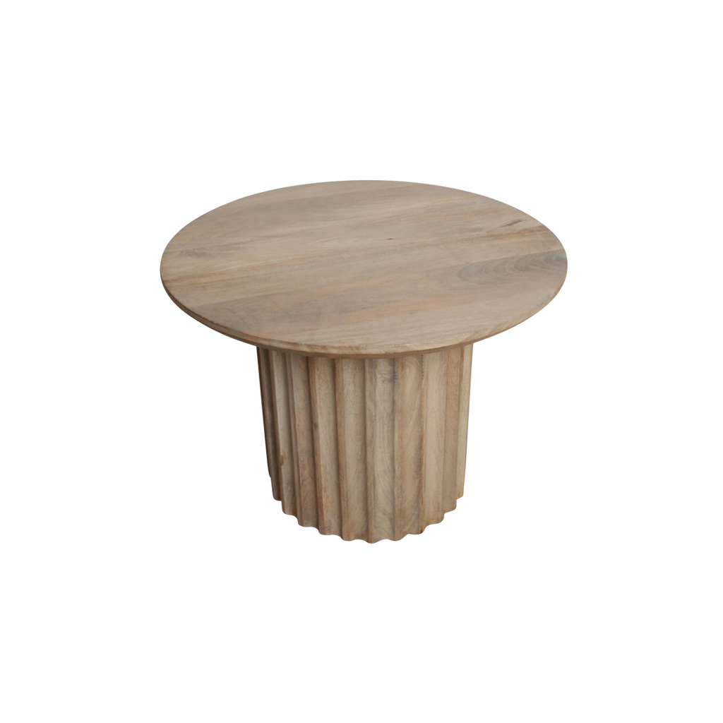 Bullnose Inverted Side Table, natural finish Ø 55 cm