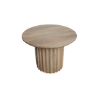Bullnose Inverted Side Table, natural finish Ø 55 cm
