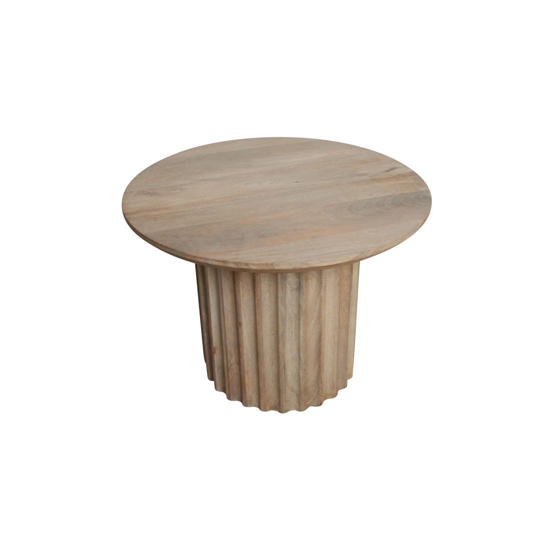 Table d'appoint Bullnose inversée, finition naturelle Ø 55 cm